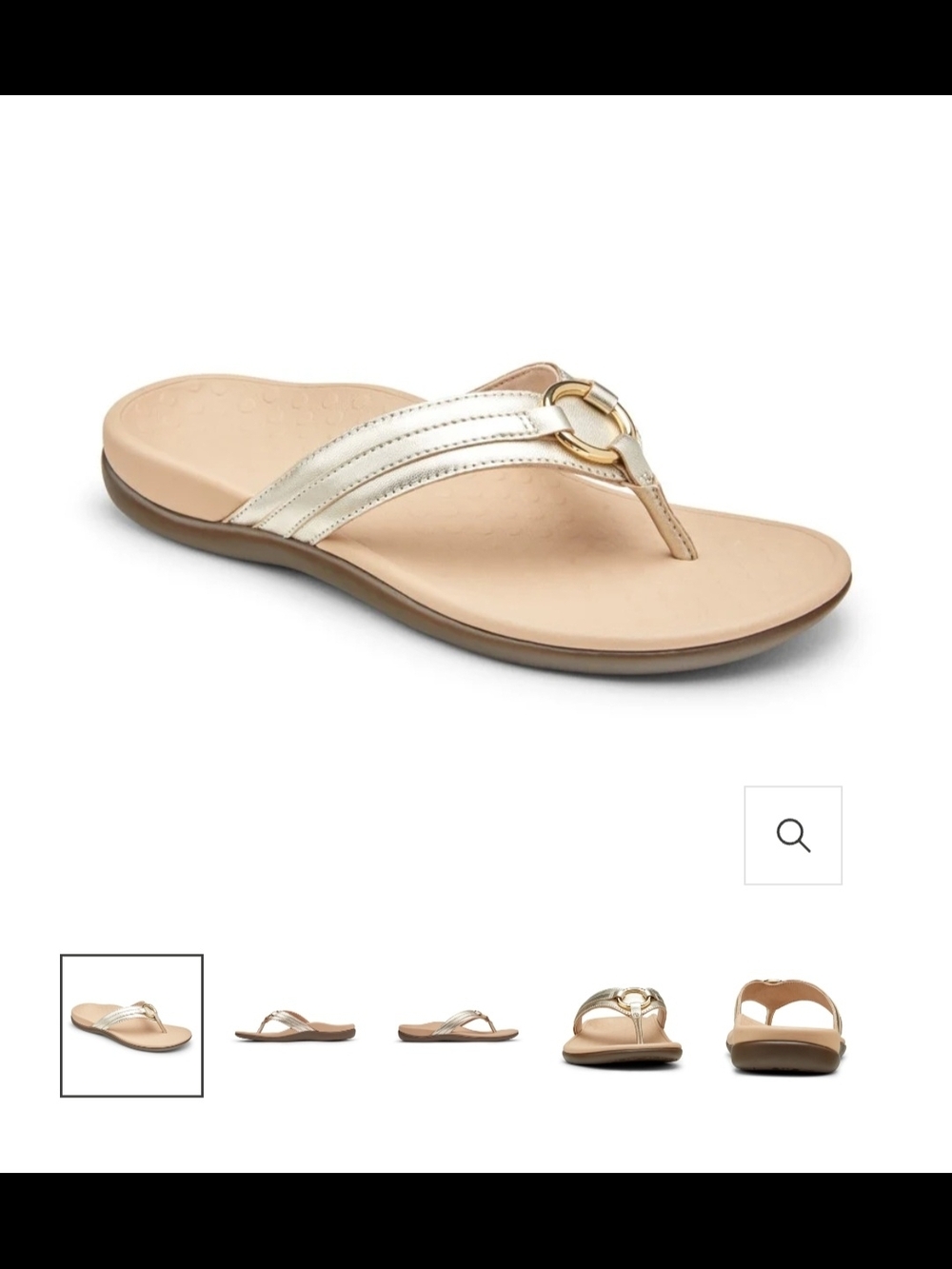Vionic Tide Aloe Toe Post Sandal Size 5